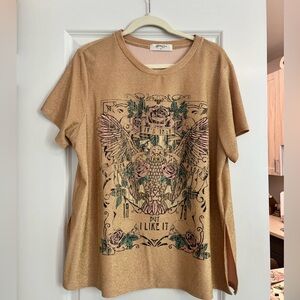 Gold Sparkly graphic tea